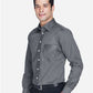 Devon & Jones DG530 Men's Crown Collection? Solid Stretch Twill Woven Dress Shirt - Side view