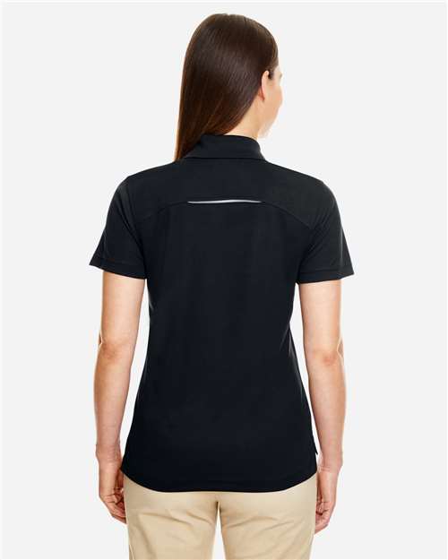 CORE365 78181R Women's Radiant Performance Piqu·Polo with Reflective Piping - Back view