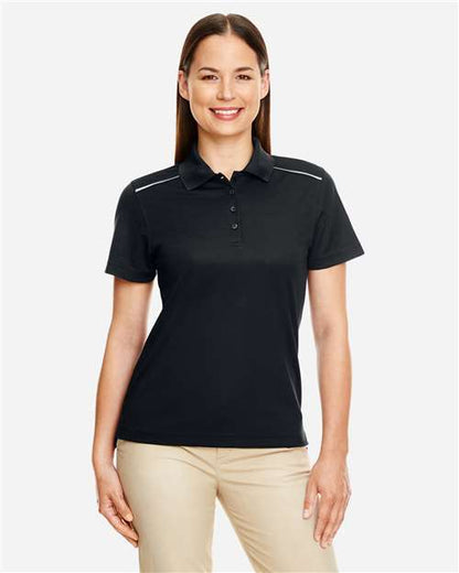 CORE365 78181R Women's Radiant Performance Piqu·Polo with Reflective Piping - Front view