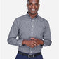 Devon & Jones D640 Men's Crown Collection? Gingham Check Woven Dress Shirt - Front view