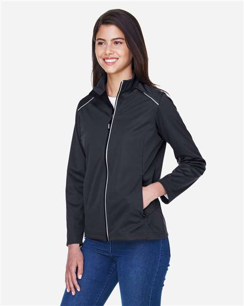 CORE365 CE708W Women's Techno Lite Three-Layer Knit Tech-Shell - Side view