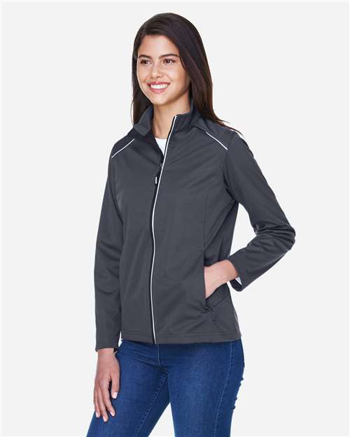 CORE365 CE708W Women's Techno Lite Three-Layer Knit Tech-Shell - Side view