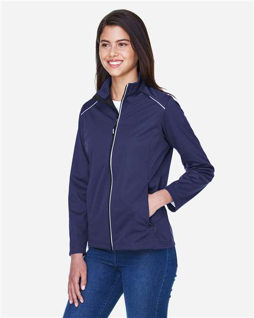 CORE365 CE708W Women's Techno Lite Three-Layer Knit Tech-Shell - Side view