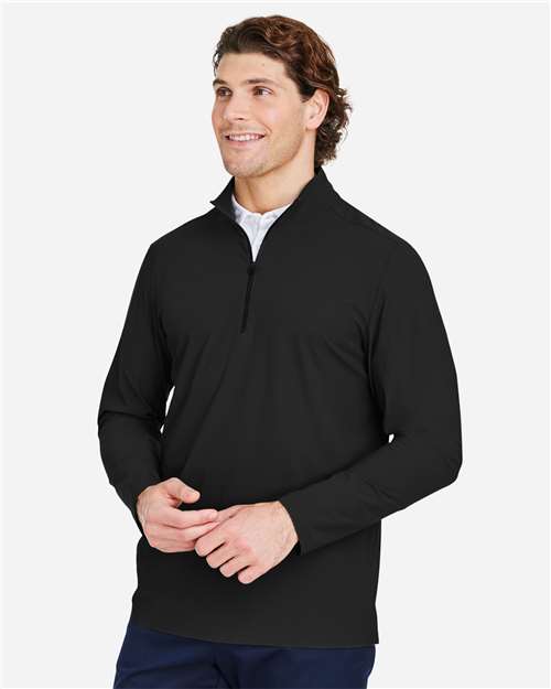 Devon & Jones DG410 Men's CrownLux Performance? Windsor Welded Quarter-Zip Pullover - Side view