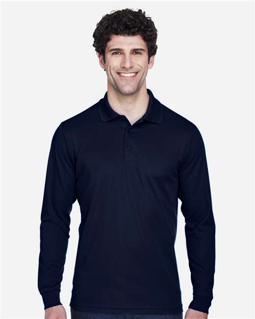 CORE365 88192T Men's Tall Pinnacle Performance Long Sleeve Piqu·Polo - Front view
