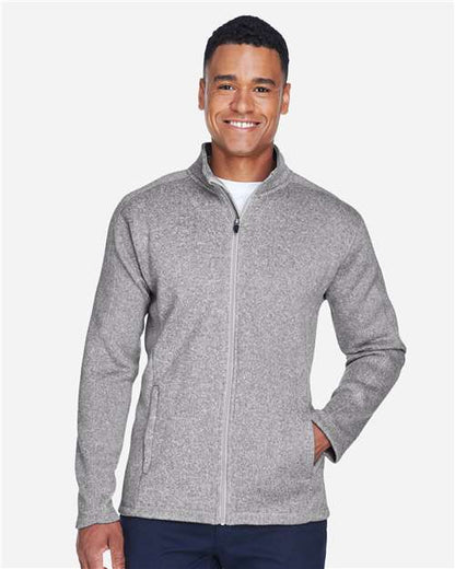 Devon & Jones DG793 Men's Bristol Full-Zip Sweater Fleece Jacket - Front view