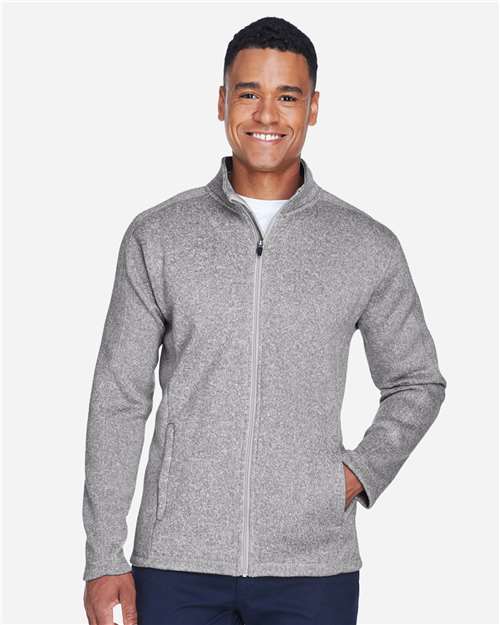 Devon & Jones DG793 Men's Bristol Full-Zip Sweater Fleece Jacket - Front view