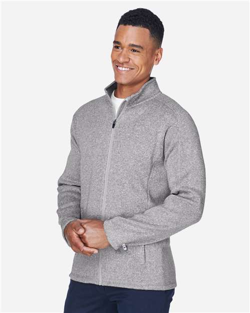 Devon & Jones DG793 Men's Bristol Full-Zip Sweater Fleece Jacket - Side view