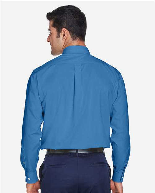 Devon & Jones D630 Men's Crown Collection? Oxford Woven Dress Shirt - Back view