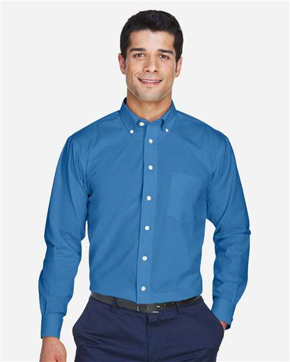 Devon & Jones D630 Men's Crown Collection? Oxford Woven Dress Shirt - Front view