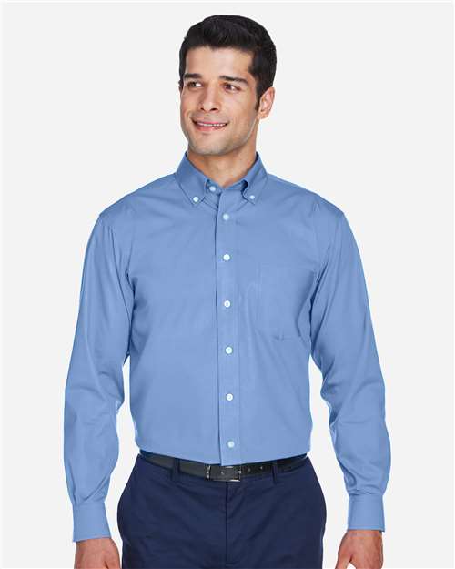 Devon & Jones D630 Men's Crown Collection? Oxford Woven Dress Shirt - Front view