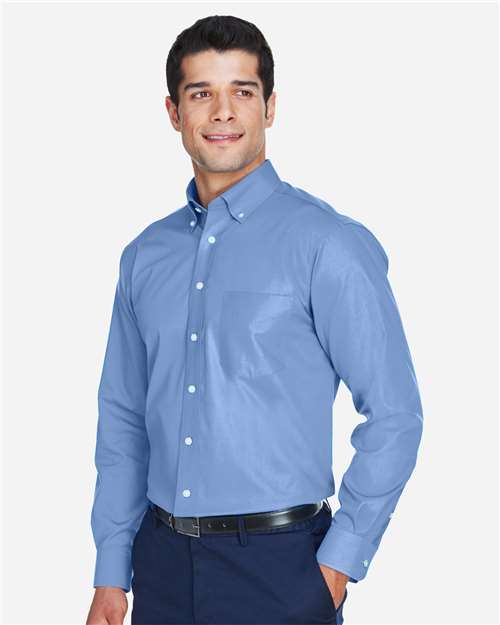 Devon & Jones D630 Men's Crown Collection? Oxford Woven Dress Shirt - Side view