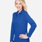 Devon & Jones DG20LW Women's CrownLux Performance??Plaited Long Sleeve Polo - Side view