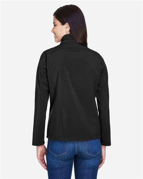 CORE365 78184 Women's Cruise Two-Layer Fleece Bonded Soft Shell Jacket - Back view