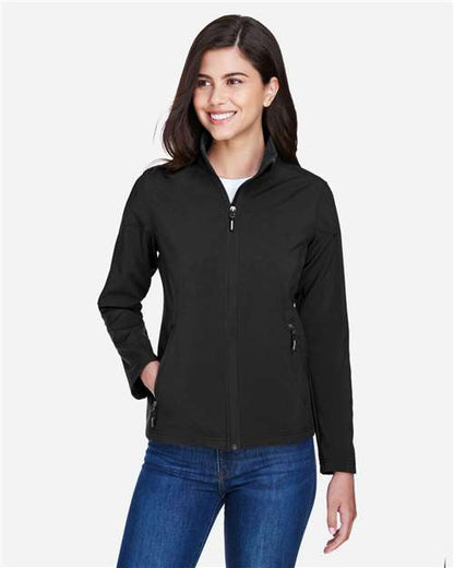 CORE365 78184 Women's Cruise Two-Layer Fleece Bonded Soft Shell Jacket - Front view