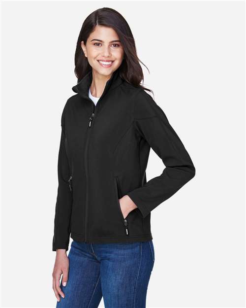 CORE365 78184 Women's Cruise Two-Layer Fleece Bonded Soft Shell Jacket - Side view