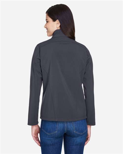 CORE365 78184 Women's Cruise Two-Layer Fleece Bonded Soft Shell Jacket - Back view