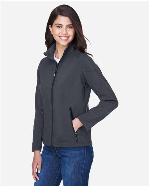 CORE365 78184 Women's Cruise Two-Layer Fleece Bonded Soft Shell Jacket - Side view