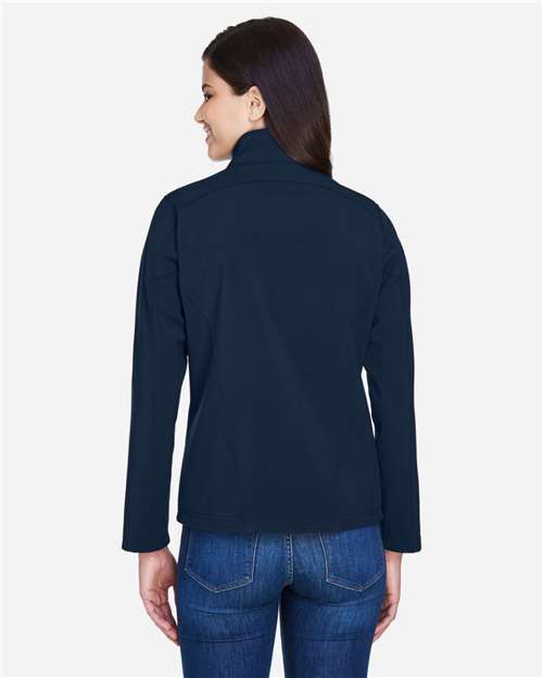 CORE365 78184 Women's Cruise Two-Layer Fleece Bonded Soft Shell Jacket - Back view