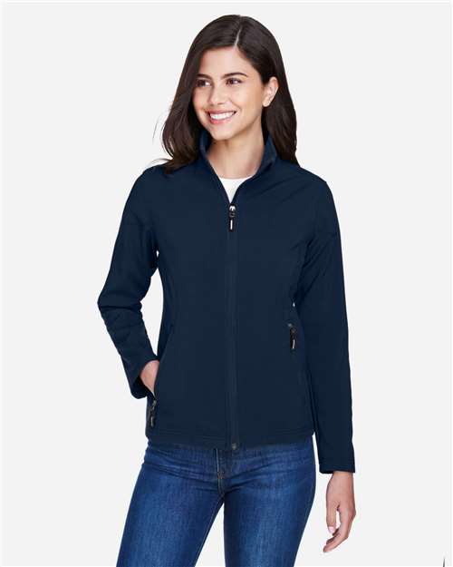 CORE365 78184 Women's Cruise Two-Layer Fleece Bonded Soft Shell Jacket - Front view