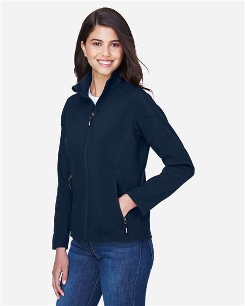 CORE365 78184 Women's Cruise Two-Layer Fleece Bonded Soft Shell Jacket - Side view