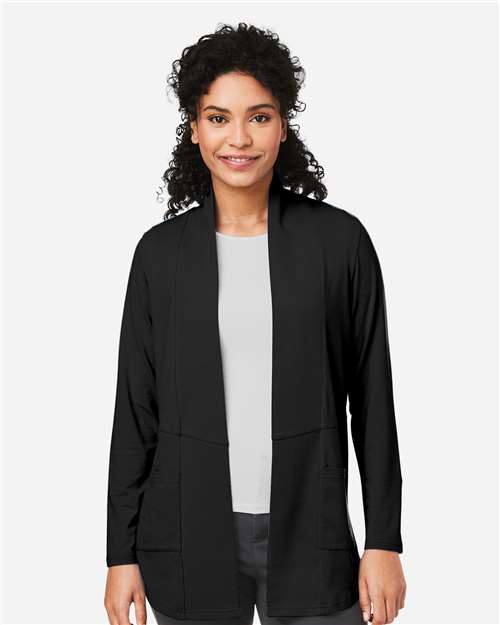 Devon & Jones DP125W Women's Raleigh Stretch Cardigan - Front view