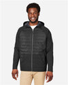 CORE365 CE808 Unisex Techno Lite Hybrid Hooded Jacket - Front view