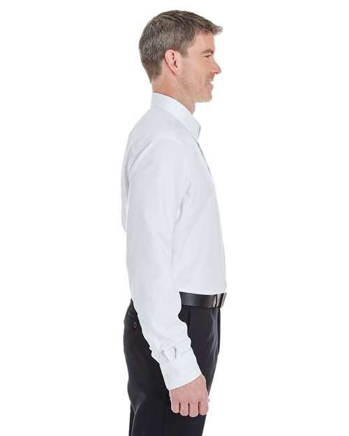 Devon & Jones DG532 Men's Crown Collection? Royal Dobby Dress Shirt - Side view