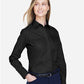 Devon & Jones D620W Women's Crown Collection? Broadcloth Woven Dress Shirt - Side view