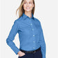 Devon & Jones D620W Women's Crown Collection? Broadcloth Woven Dress Shirt - Side view