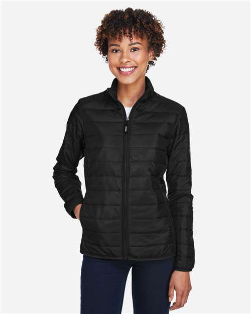 CORE365 CE700W Women's Prevail Packable Puffer Jacket - Front view