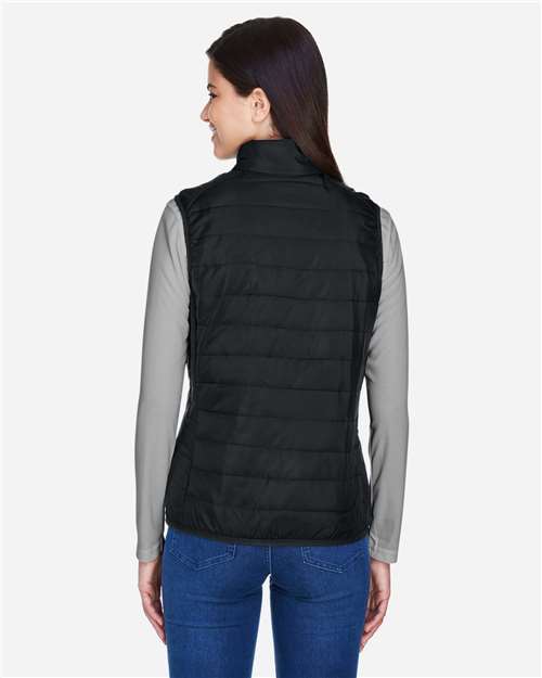 CORE365 CE702W Women's Prevail Packable Puffer Vest - Back view