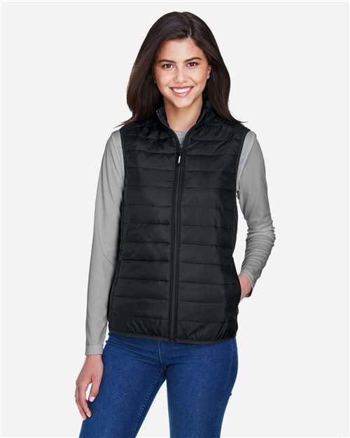 CORE365 CE702W Women's Prevail Packable Puffer Vest - Front view