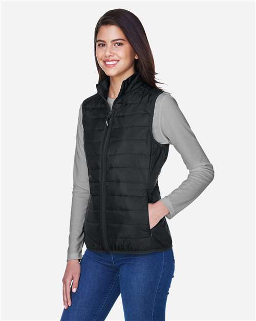 CORE365 CE702W Women's Prevail Packable Puffer Vest - Side view