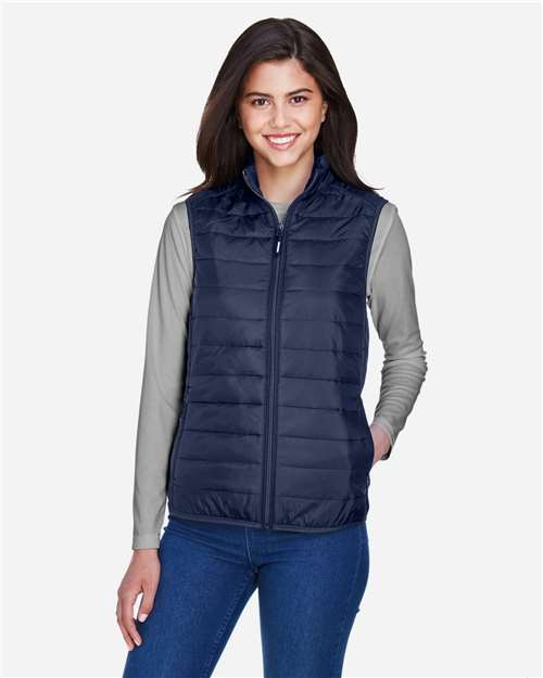 CORE365 CE702W Women's Prevail Packable Puffer Vest - Front view