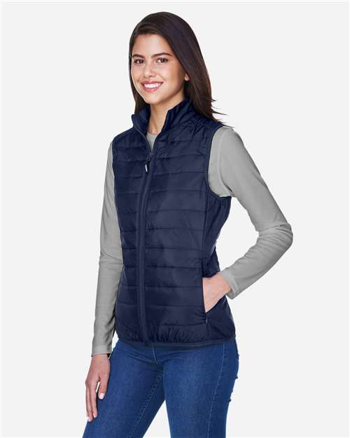 CORE365 CE702W Women's Prevail Packable Puffer Vest - Side view