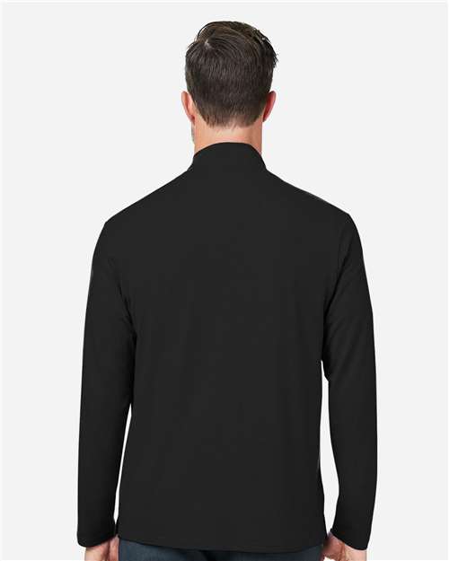Devon & Jones DG425 Men's Raleigh Stretch Quarter-Zip Pullover - Back view