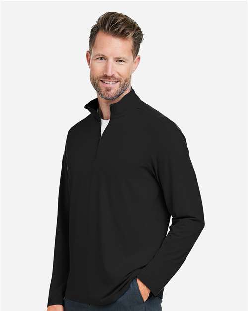 Devon & Jones DG425 Men's Raleigh Stretch Quarter-Zip Pullover - Side view