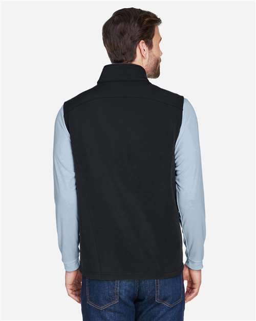 CORE365 CE701 Men's Cruise Two-Layer Fleece Bonded Soft Shell Vest - Back view