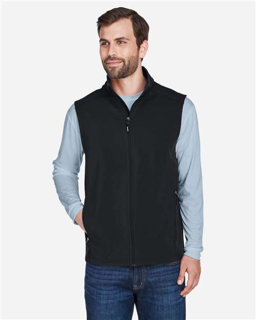 CORE365 CE701 Men's Cruise Two-Layer Fleece Bonded Soft Shell Vest - Front view
