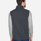 CORE365 CE701 Men's Cruise Two-Layer Fleece Bonded Soft Shell Vest - Back view