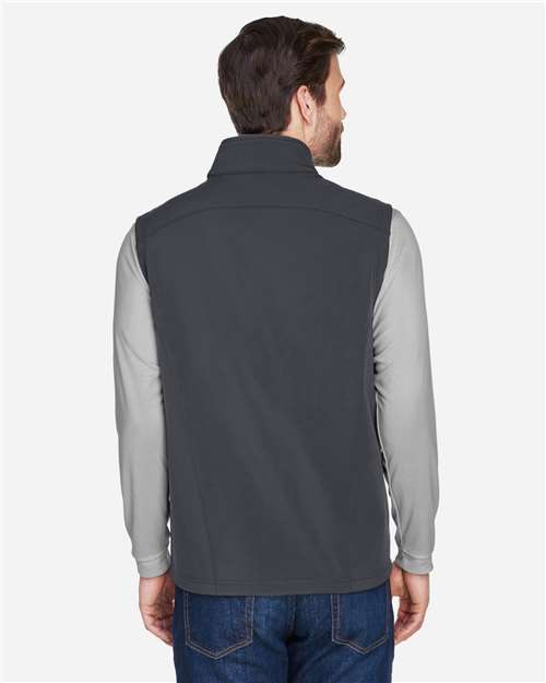CORE365 CE701 Men's Cruise Two-Layer Fleece Bonded Soft Shell Vest - Back view