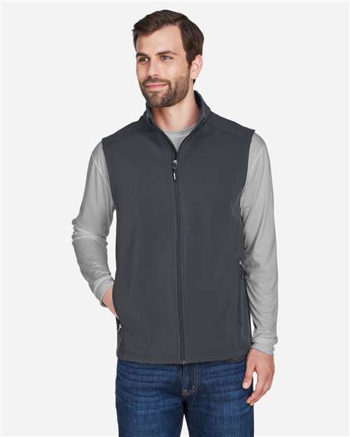 CORE365 CE701 Men's Cruise Two-Layer Fleece Bonded Soft Shell Vest - Front view