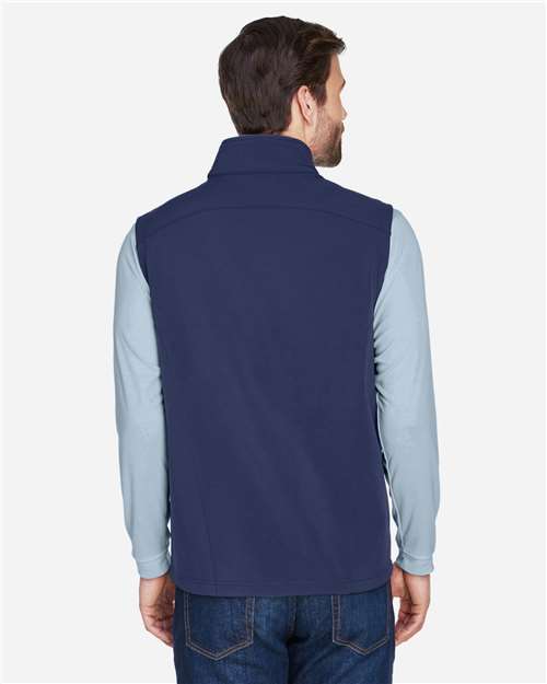 CORE365 CE701 Men's Cruise Two-Layer Fleece Bonded Soft Shell Vest - Back view