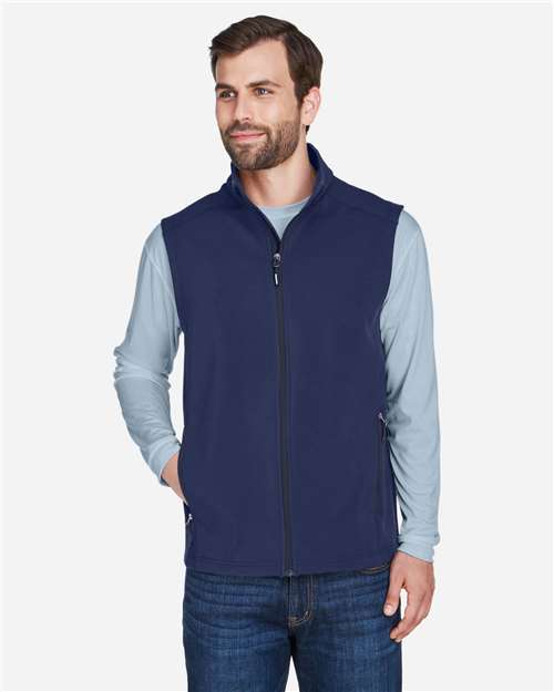 CORE365 CE701 Men's Cruise Two-Layer Fleece Bonded Soft Shell Vest - Front view