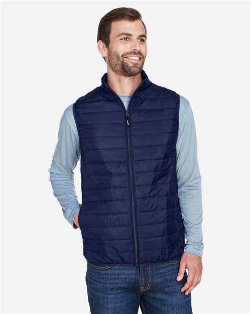 CORE365 CE702 Men's Prevail Packable Puffer Vest - Front view