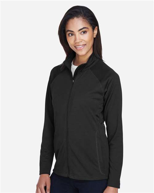 Devon & Jones DG420W Women's Stretch Tech-Shell? Compass Full-Zip Jacket - Side view