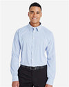 Devon & Jones DG540 Men's CrownLux Performance? Micro Windowpane Woven Dress Shirt - Front view