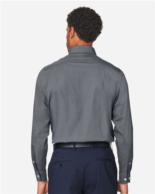Devon & Jones DG505 Men's CrownLux Performance? Spencer Poplin Dress Shirt - Back view