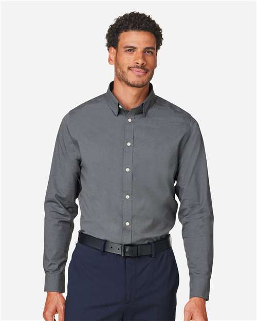 Devon & Jones DG505 Men's CrownLux Performance? Spencer Poplin Dress Shirt - Front view